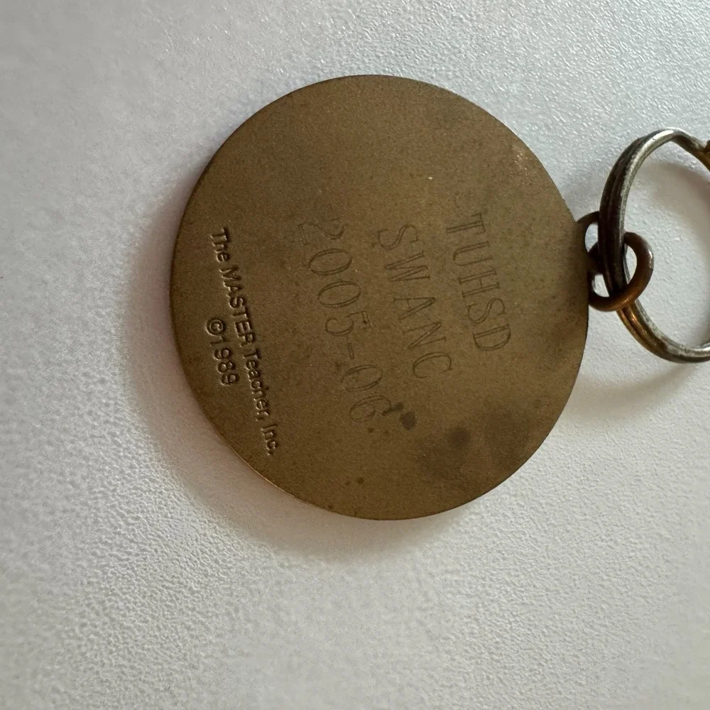 Compass Keychain Key Ring with Engraved Back from the MASTER Teacher 2005-06‎